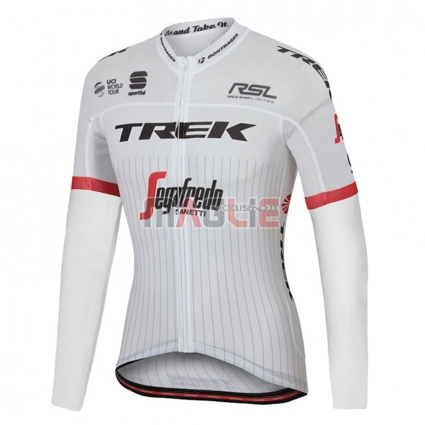 Maglia Trek Segafredo Manica Lunga 2017 Bianco